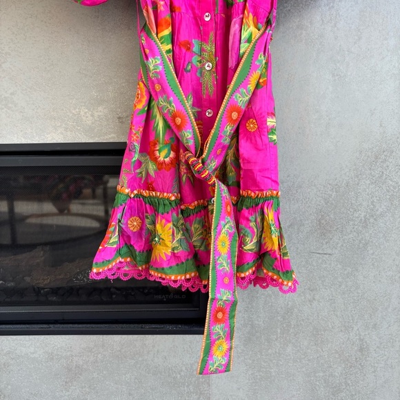 NWT FARM Rio Pink Delicate Fruit Garden Mini Dress, Size L - Picture 13 of 16